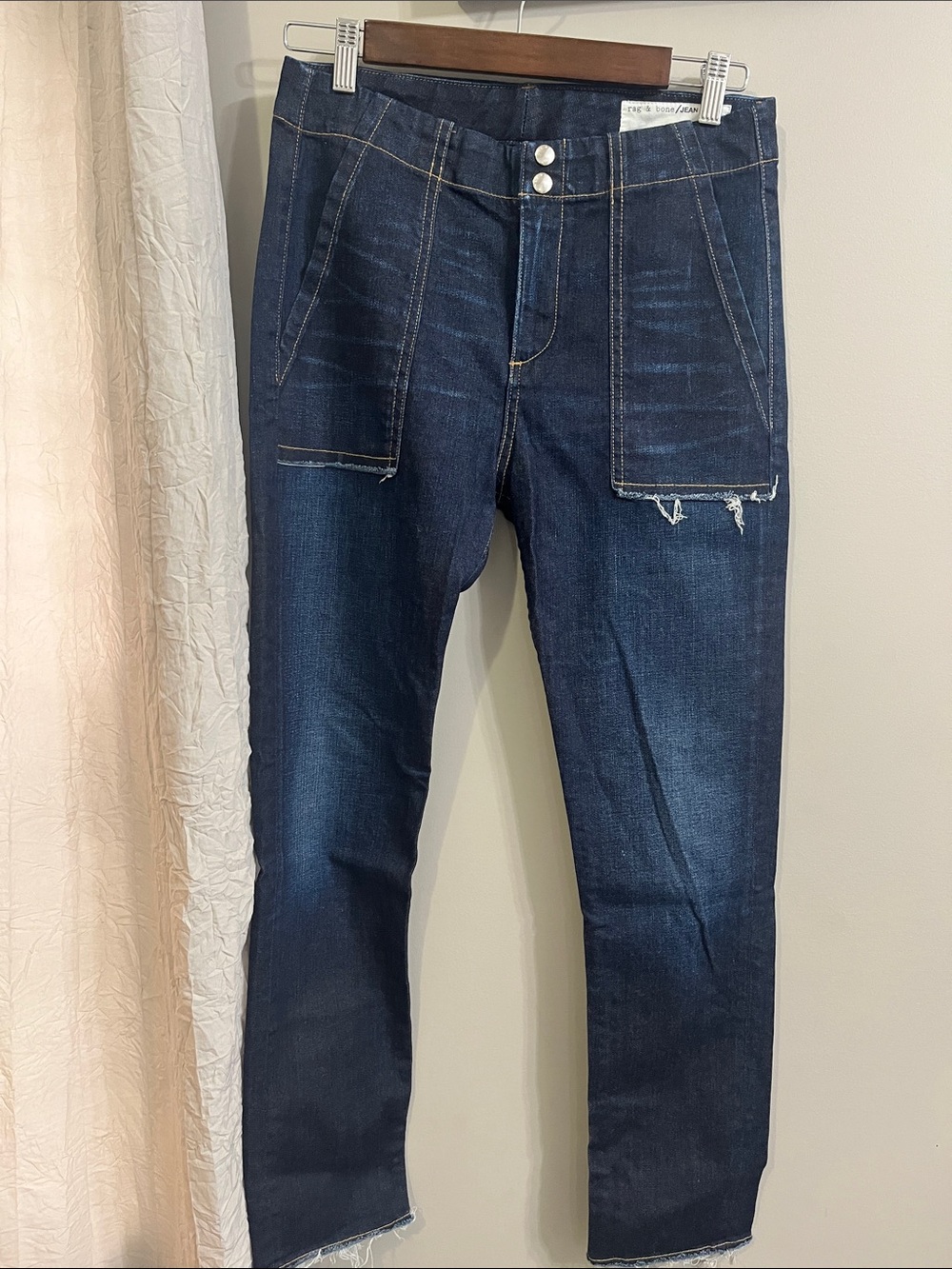 rag & bone Dark Indigo Straight Jeans